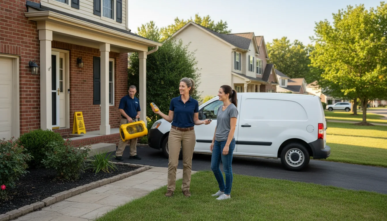 Residential water damage restoration in Angier, NC